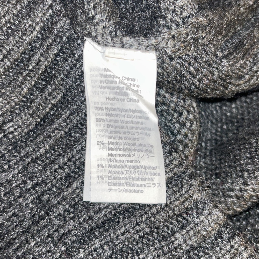 J. Crew Embellished Fair Isle Wool Blend Sweater Dress Gray S - Picture 7 of 9